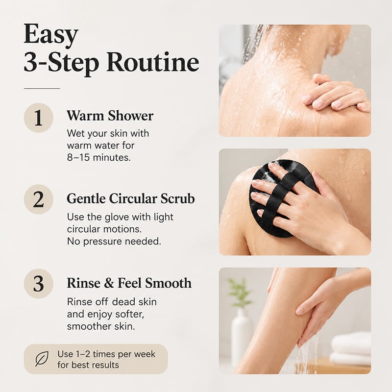 Soft Silicone Exfoliating Shower Glove