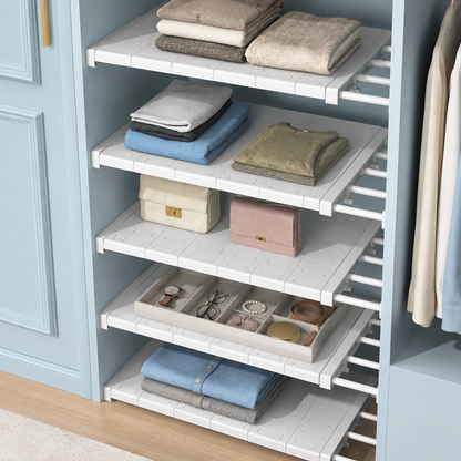 Layered Closet Storage Rack – Space-Saving Shelf Organizer