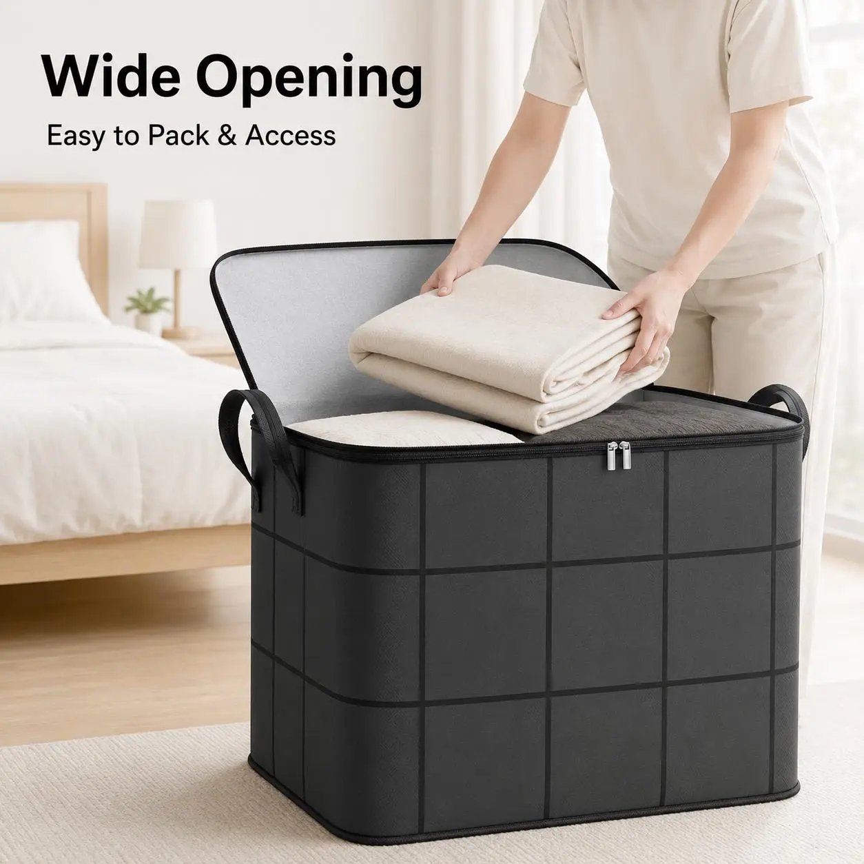 Foldable Waterproof Storage Tote with Handles